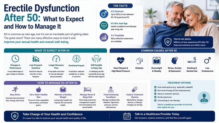 Erectile Dysfunction After 50: What to Expect and How to Manage It
