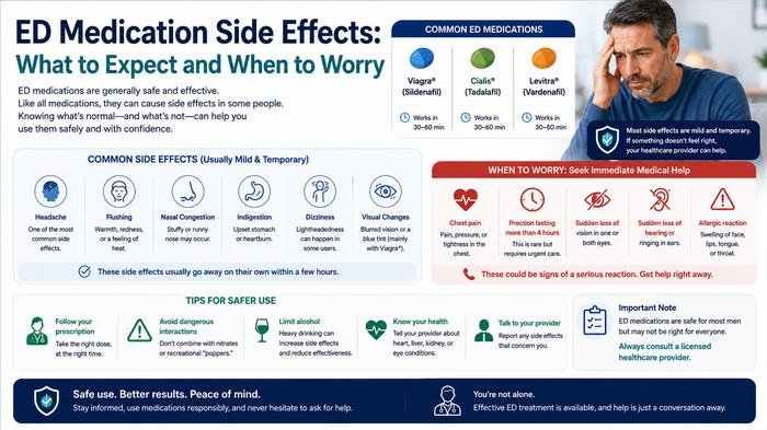 ED Medication Side Effects: What to Expect and When to Worry