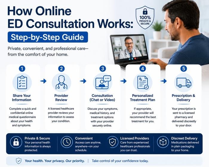How Online ED Consultation Works: Step-by-Step Guide